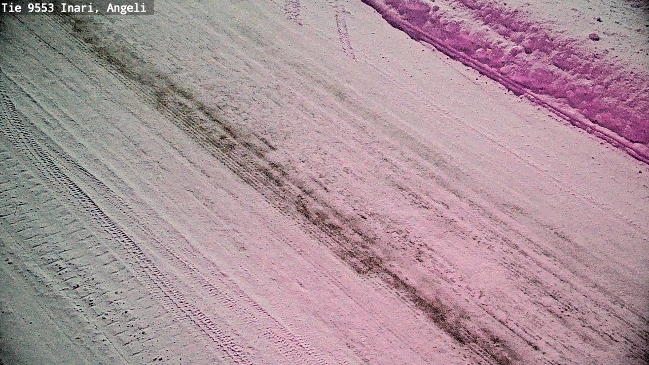 Weather Camera Image Väg 9553 Inari, Angeli, Lintupuolivaara, Inari, Lappi