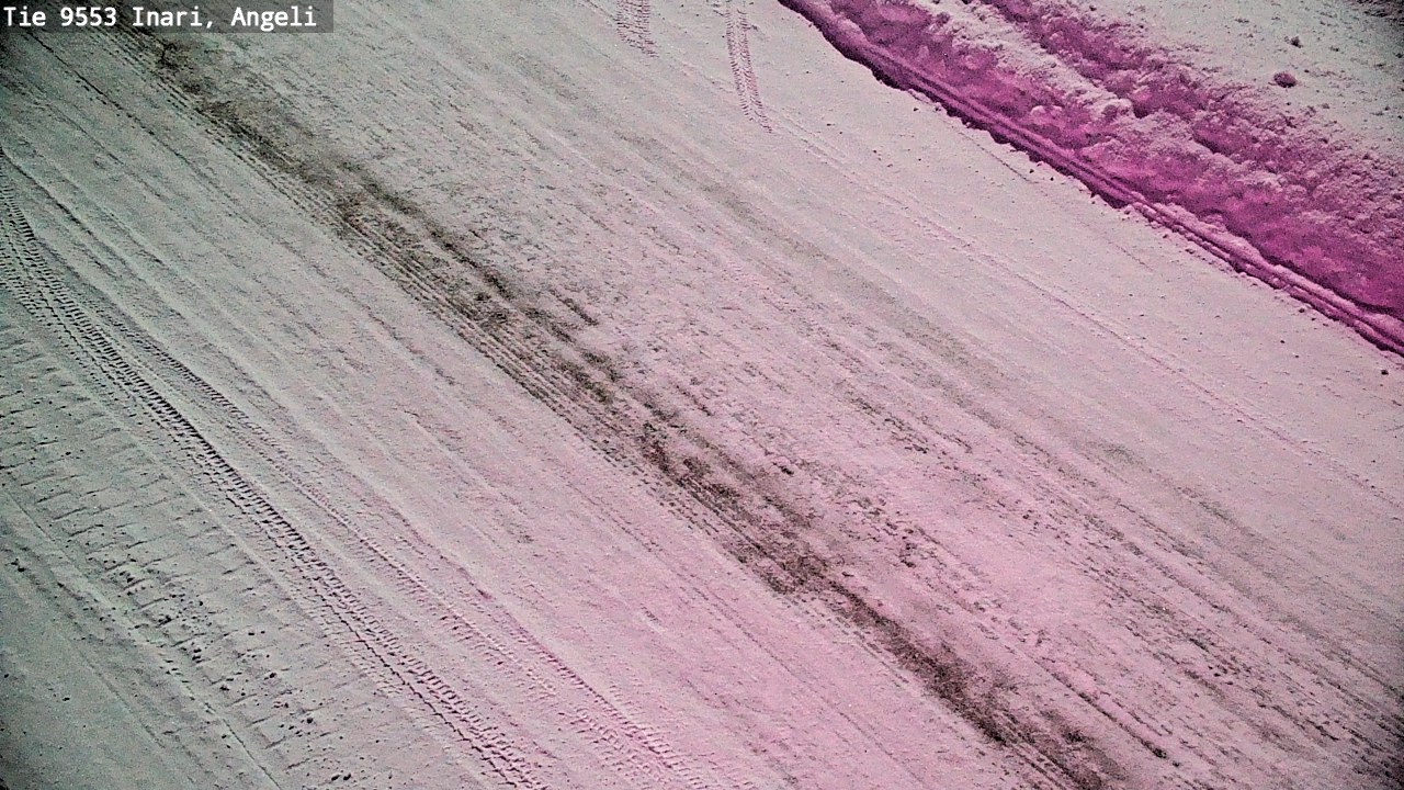 Weather Camera Image Väg 9553 Inari, Angeli, Lintupuolivaara, Inari, Lappi