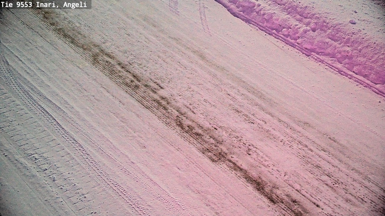 Weather Camera Image Väg 9553 Inari, Angeli, Lintupuolivaara, Inari, Lappi