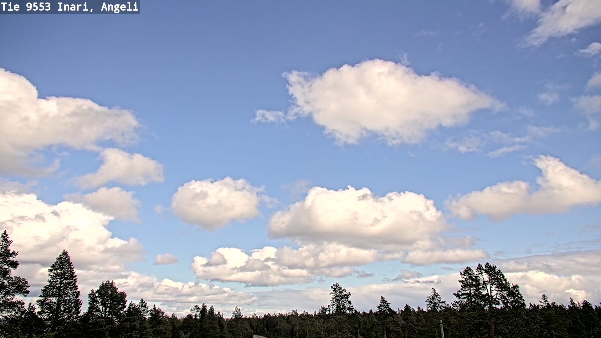 Weather Camera Image Väg 9553 Inari, Angeli, Lintupuolivaara, Inari, Lappi