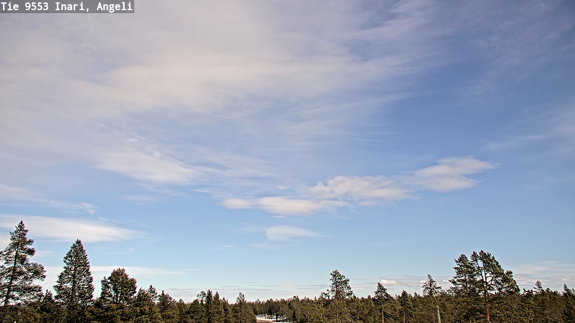 Weather Camera Image Road 9553 Inari, Angeli, Lintupuolivaara, Inari, Lappi