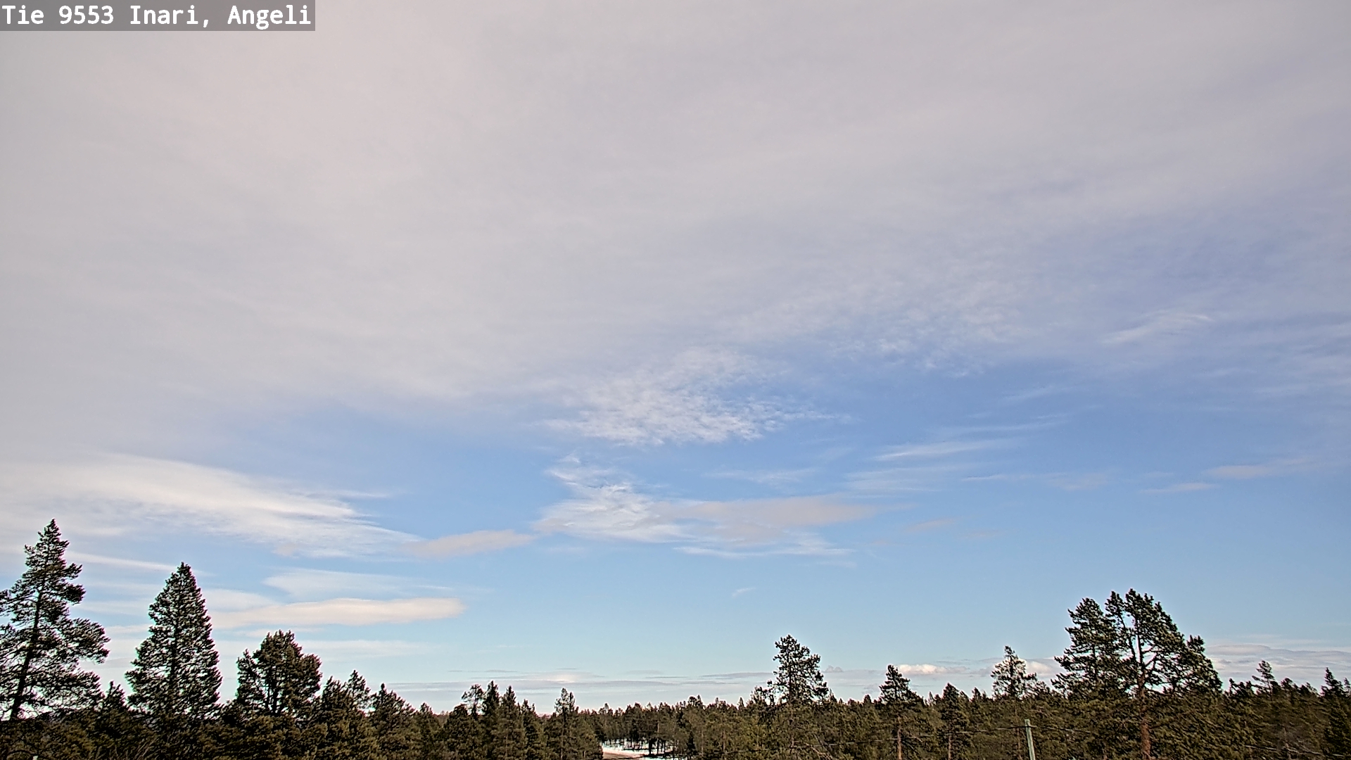 Weather Camera Image Road 9553 Inari, Angeli, Lintupuolivaara, Inari, Lappi