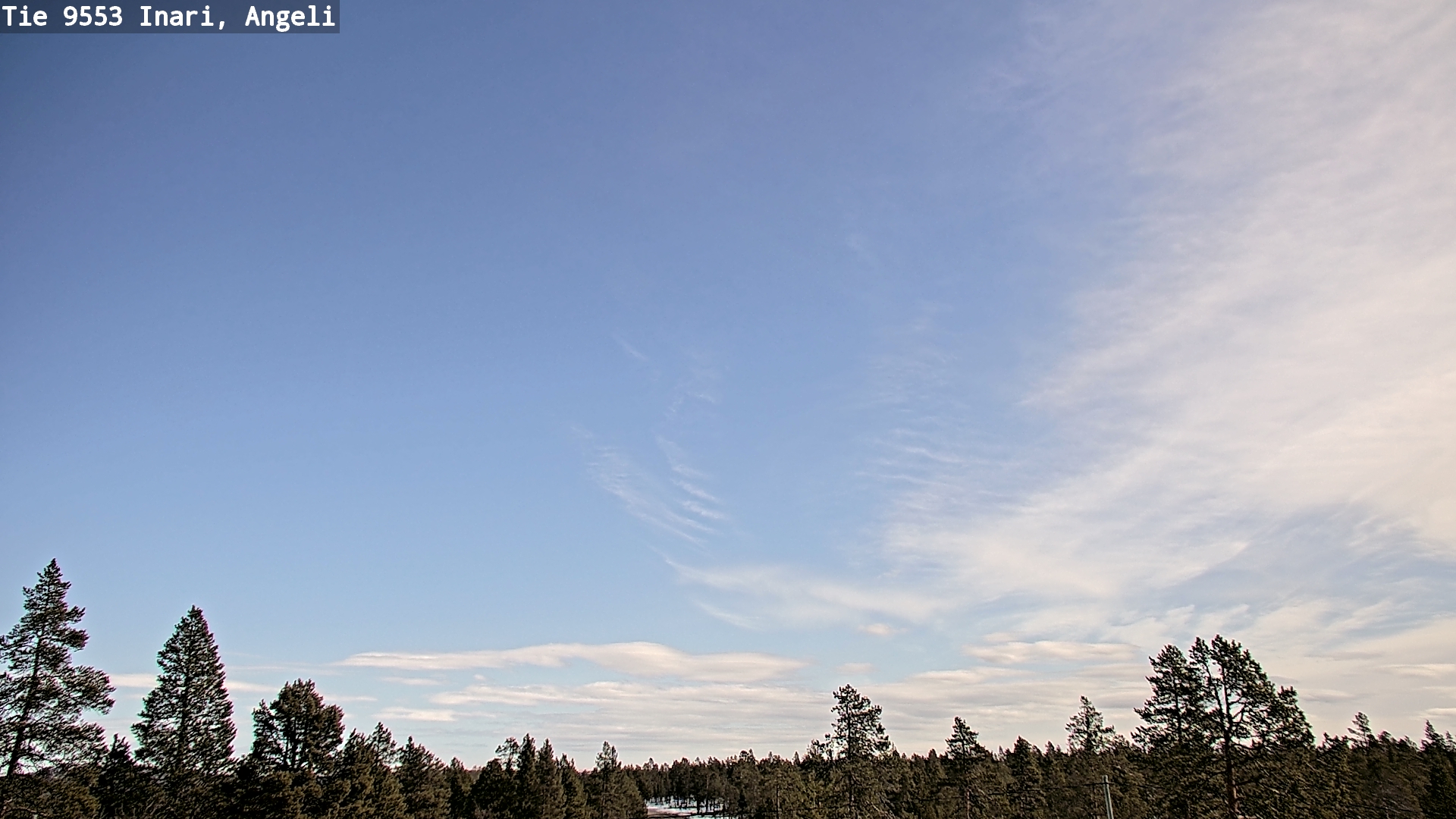 Weather Camera Image Road 9553 Inari, Angeli, Lintupuolivaara, Inari, Lappi