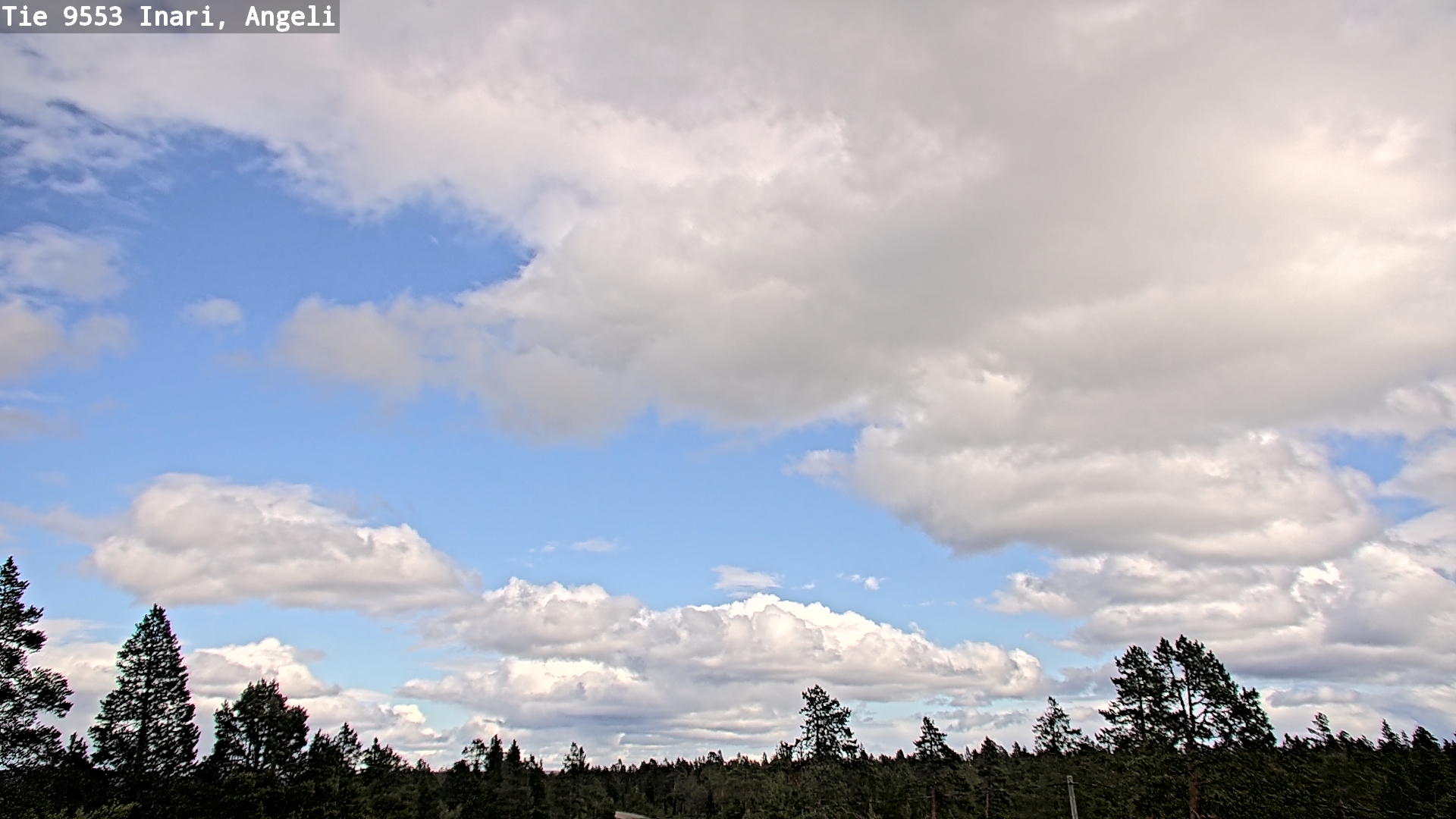 Weather Camera Image Väg 9553 Inari, Angeli, Lintupuolivaara, Inari, Lappi