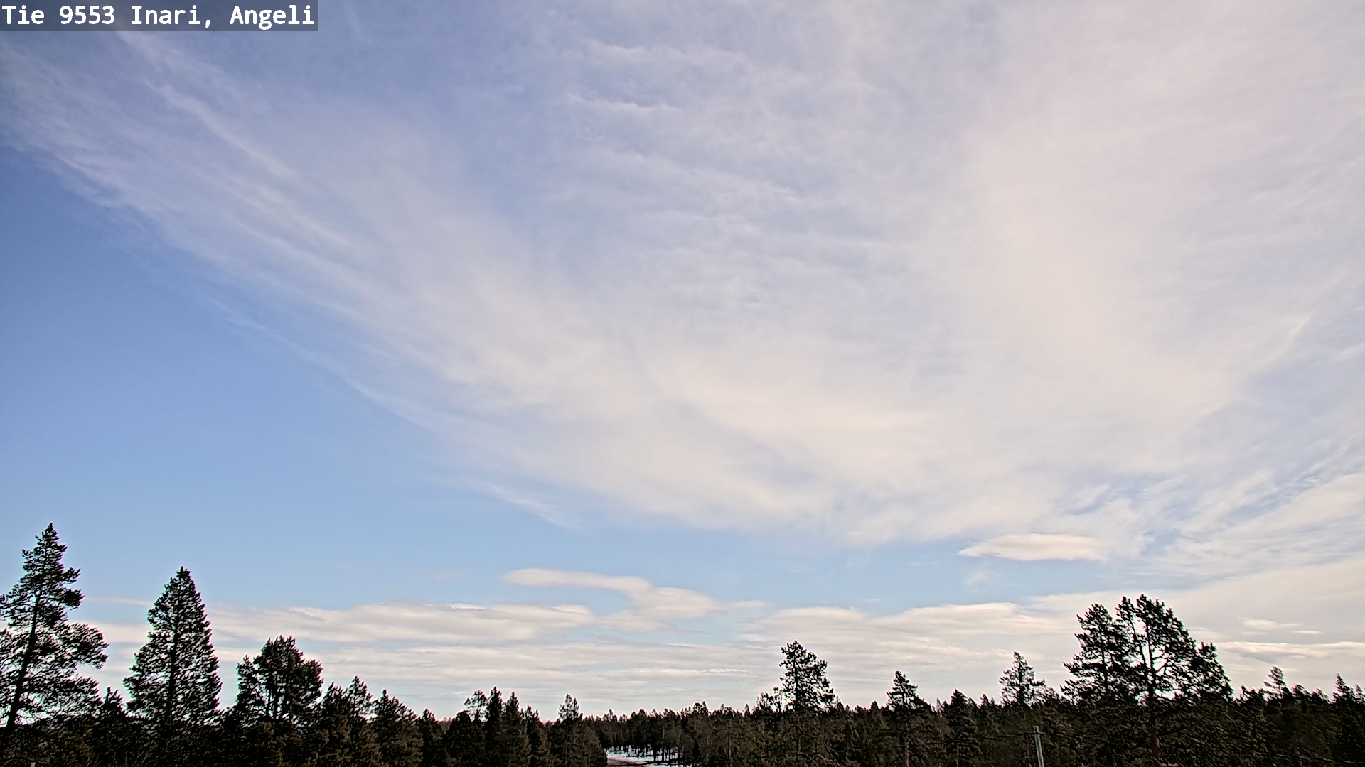 Weather Camera Image Road 9553 Inari, Angeli, Lintupuolivaara, Inari, Lappi