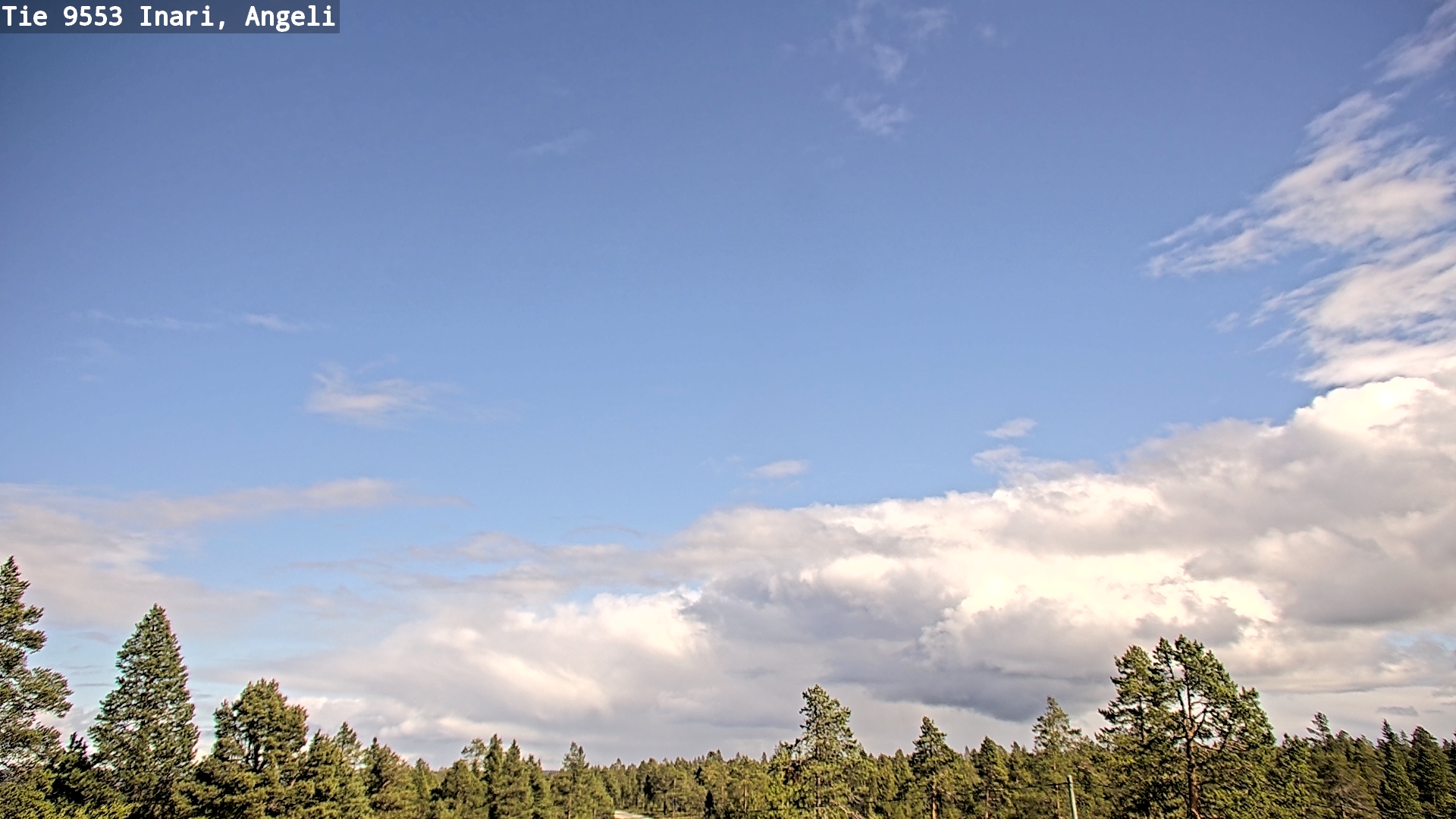 Weather Camera Image Väg 9553 Inari, Angeli, Lintupuolivaara, Inari, Lappi