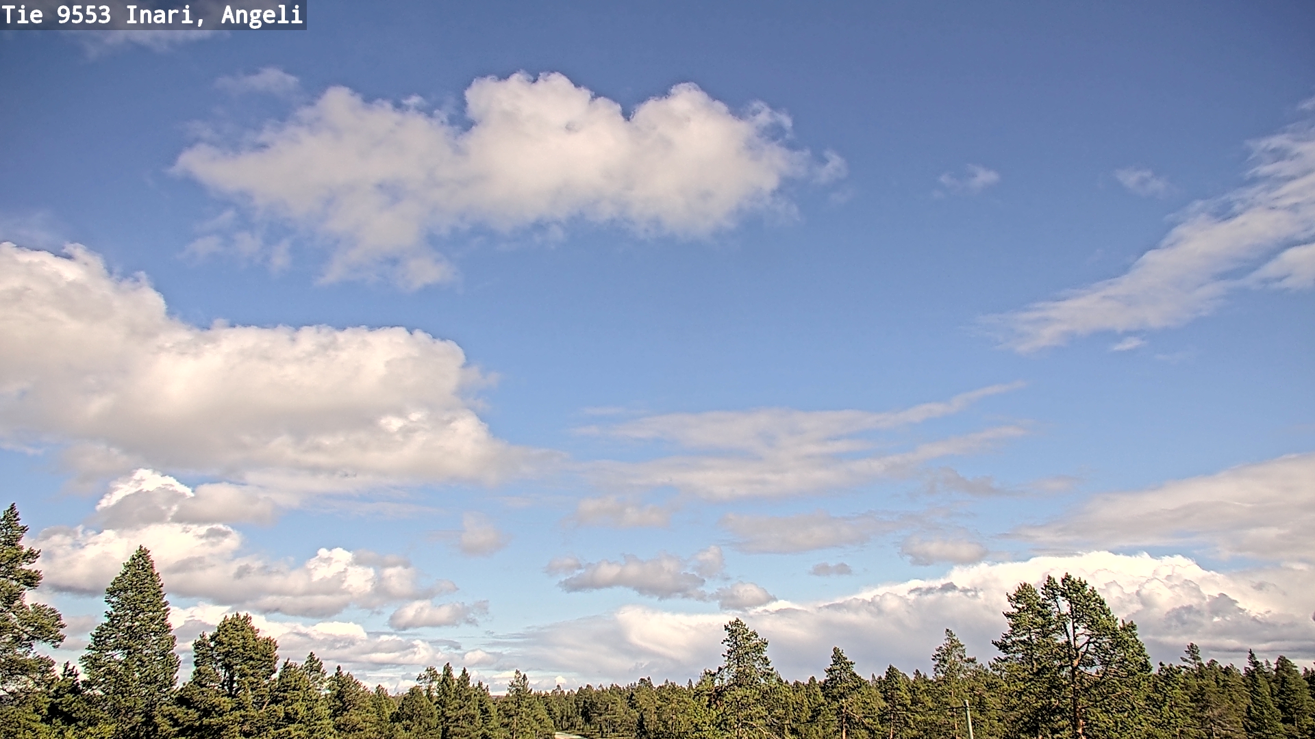 Weather Camera Image Väg 9553 Inari, Angeli, Lintupuolivaara, Inari, Lappi
