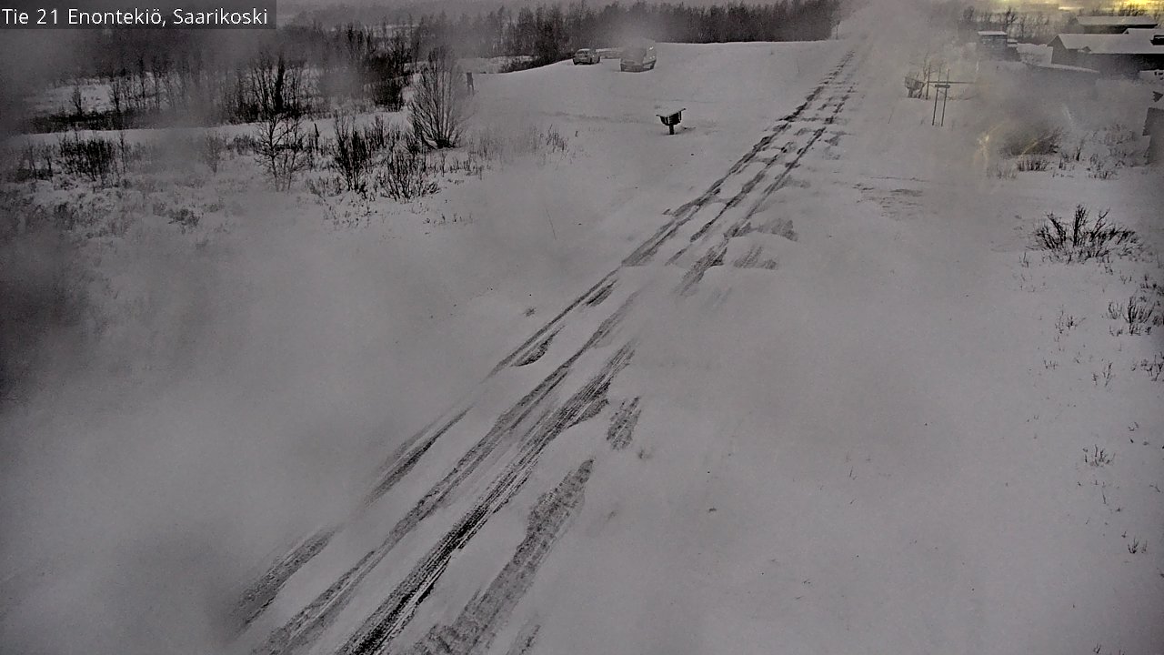 Weather Camera Image Väg 21 Enontekis, Saarikoski, Enontekiö, Lappi