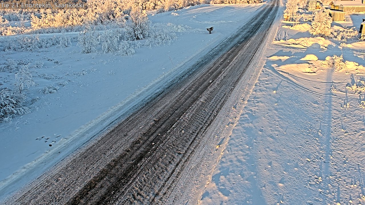 Weather Camera Image Road 21 Enontekiö, Saarikoski, Enontekiö, Lappi