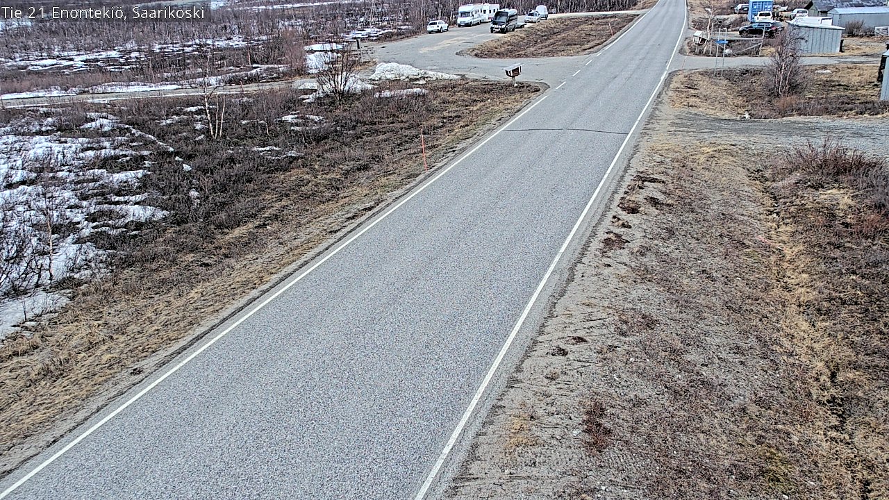 Weather Camera Image Väg 21 Enontekis, Saarikoski, Enontekiö, Lappi