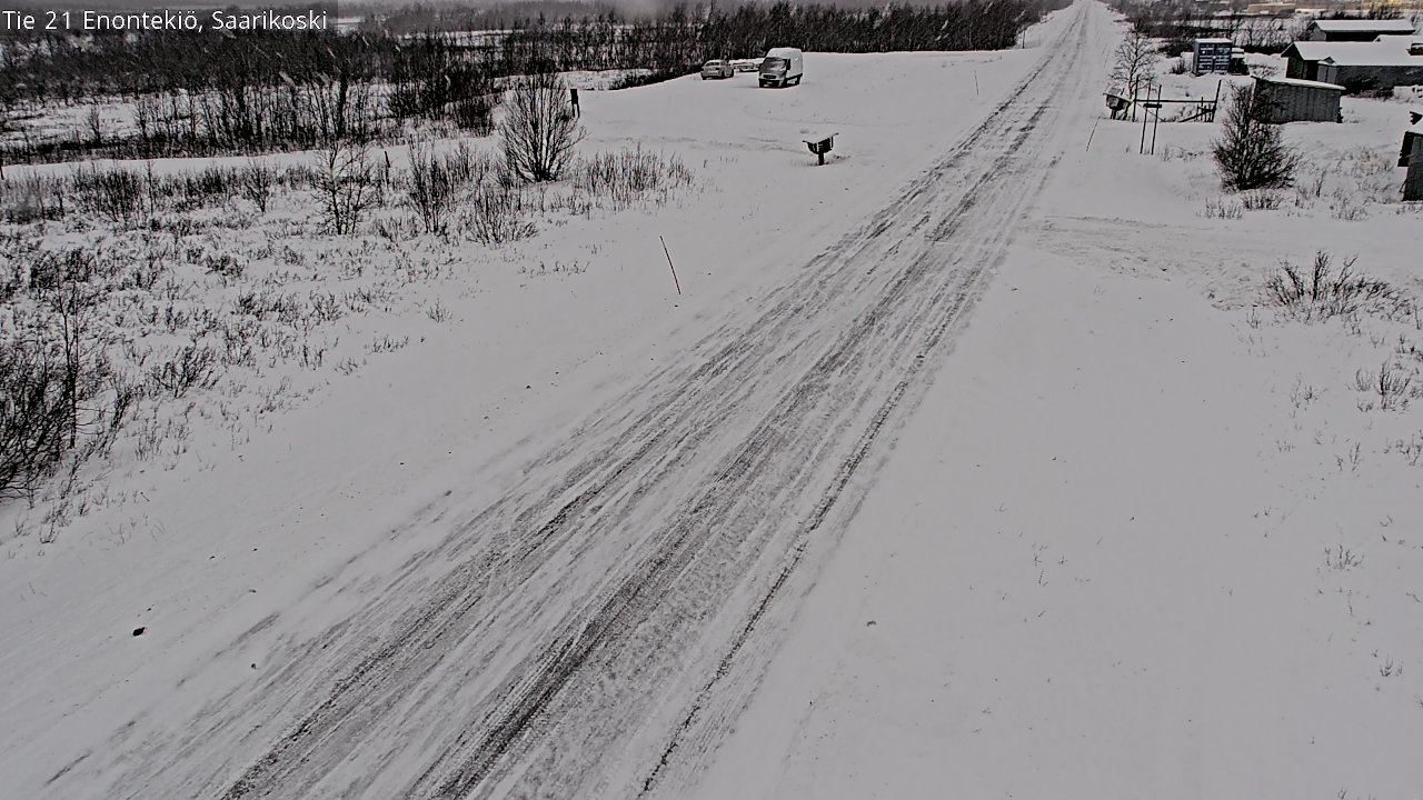 Weather Camera Image Väg 21 Enontekis, Saarikoski, Enontekiö, Lappi