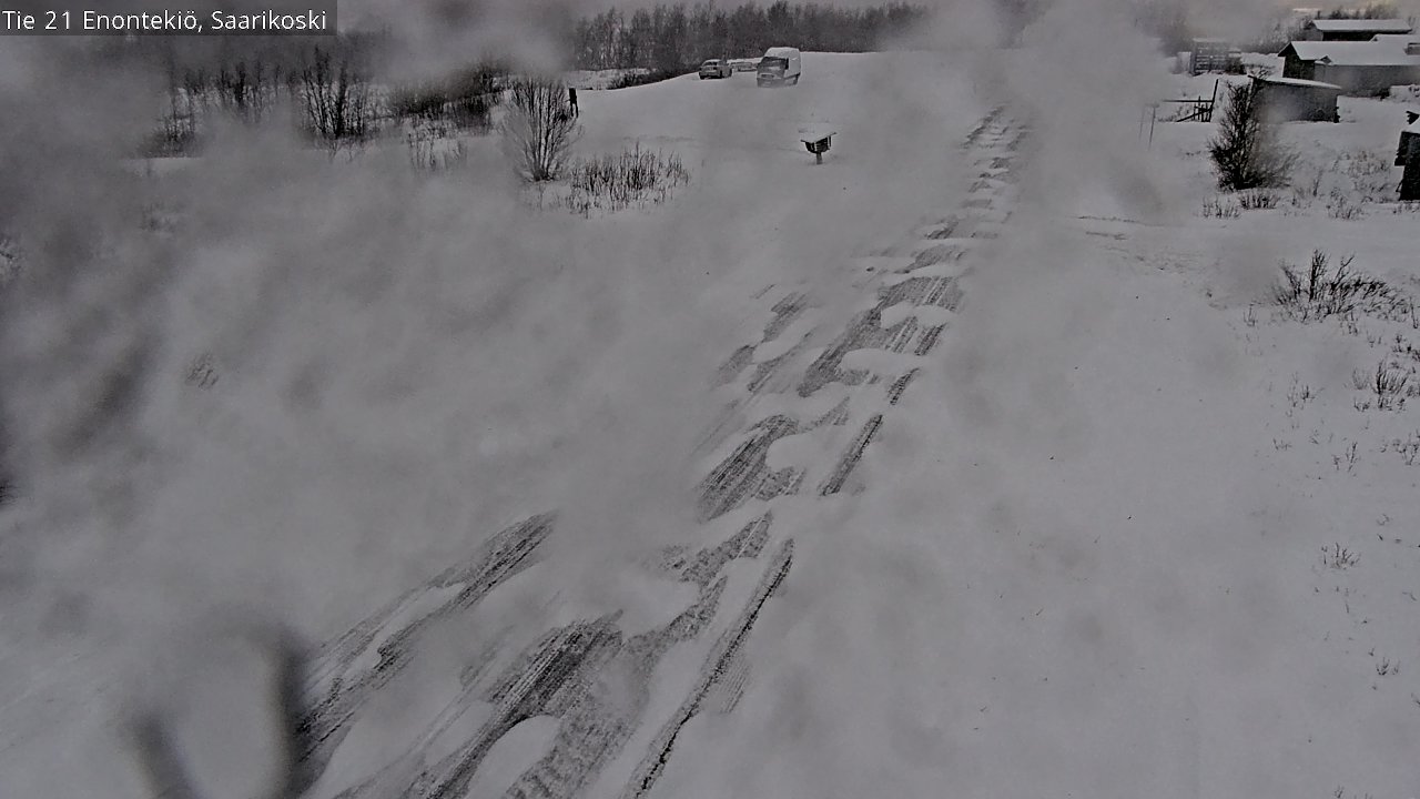 Weather Camera Image Väg 21 Enontekis, Saarikoski, Enontekiö, Lappi