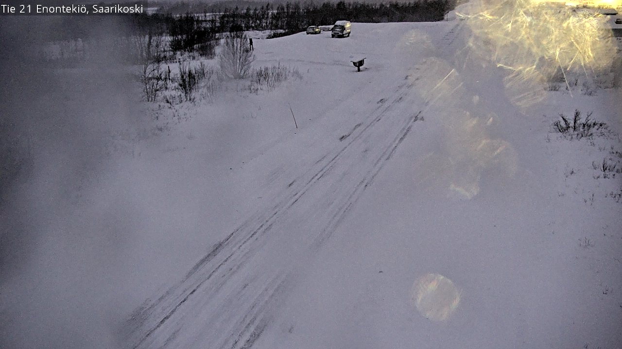 Weather Camera Image Väg 21 Enontekis, Saarikoski, Enontekiö, Lappi