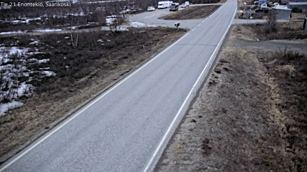 Weather Camera Image Väg 21 Enontekis, Saarikoski, Enontekiö, Lappi