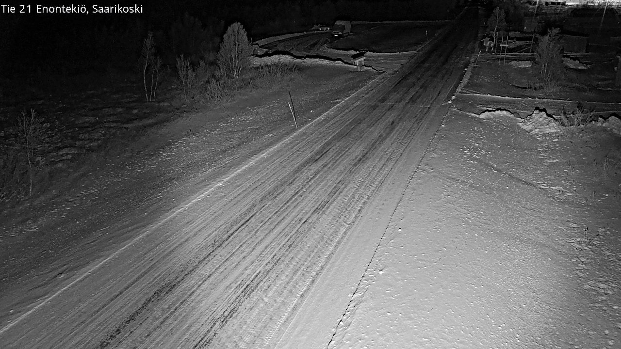 Weather Camera Image Väg 21 Enontekis, Saarikoski, Enontekiö, Lappi