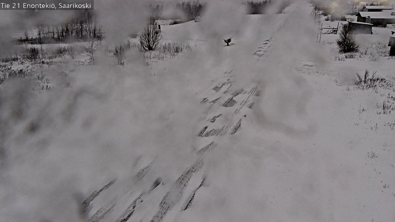 Weather Camera Image Väg 21 Enontekis, Saarikoski, Enontekiö, Lappi