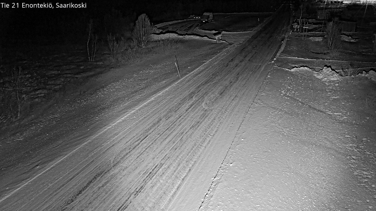 Weather Camera Image Väg 21 Enontekis, Saarikoski, Enontekiö, Lappi