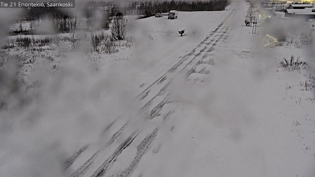 Weather Camera Image Väg 21 Enontekis, Saarikoski, Enontekiö, Lappi