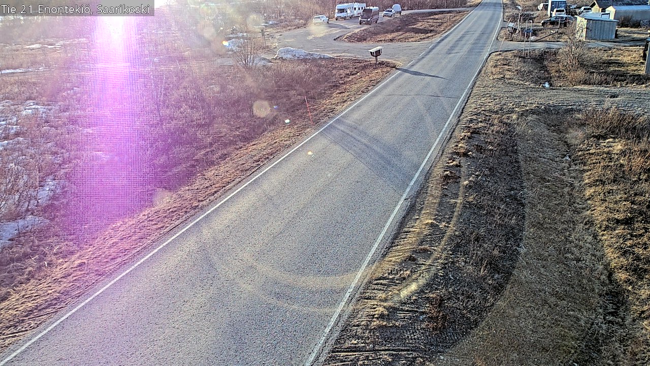 Weather Camera Image Väg 21 Enontekis, Saarikoski, Enontekiö, Lappi