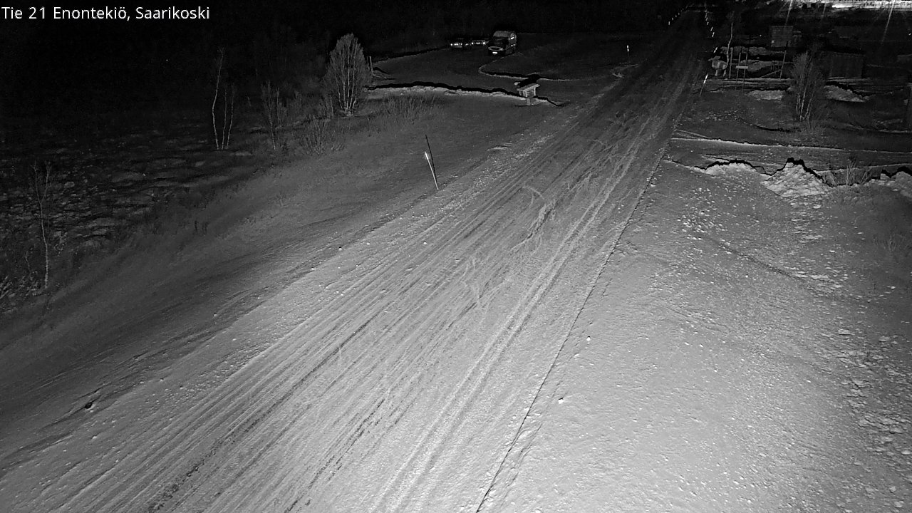 Weather Camera Image Väg 21 Enontekis, Saarikoski, Enontekiö, Lappi