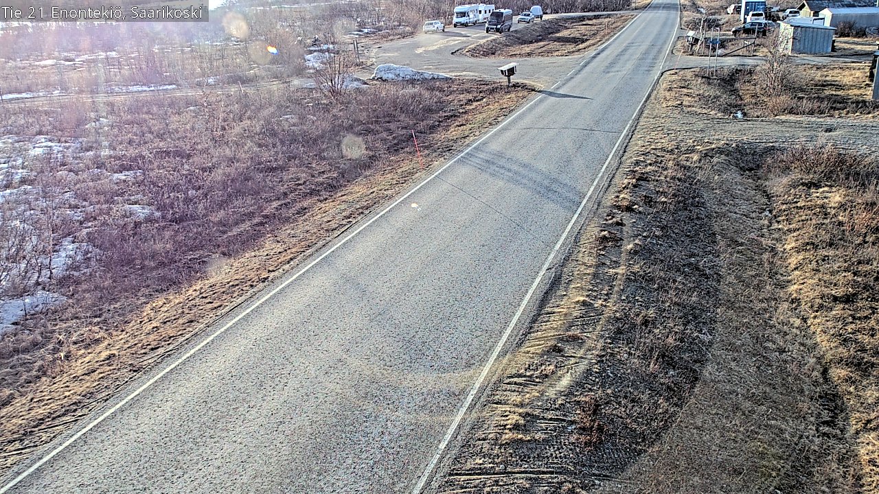 Weather Camera Image Väg 21 Enontekis, Saarikoski, Enontekiö, Lappi