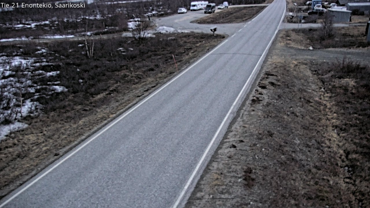 Weather Camera Image Road 21 Enontekiö, Saarikoski, Enontekiö, Lappi