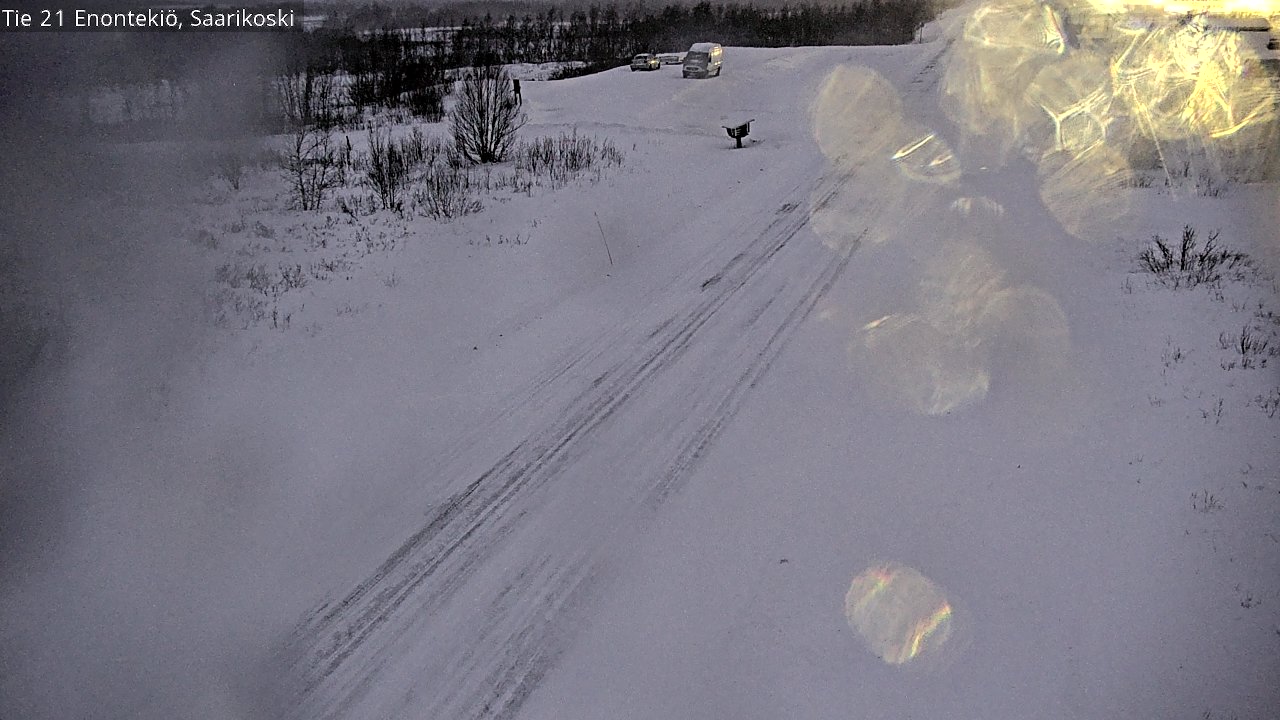 Weather Camera Image Väg 21 Enontekis, Saarikoski, Enontekiö, Lappi