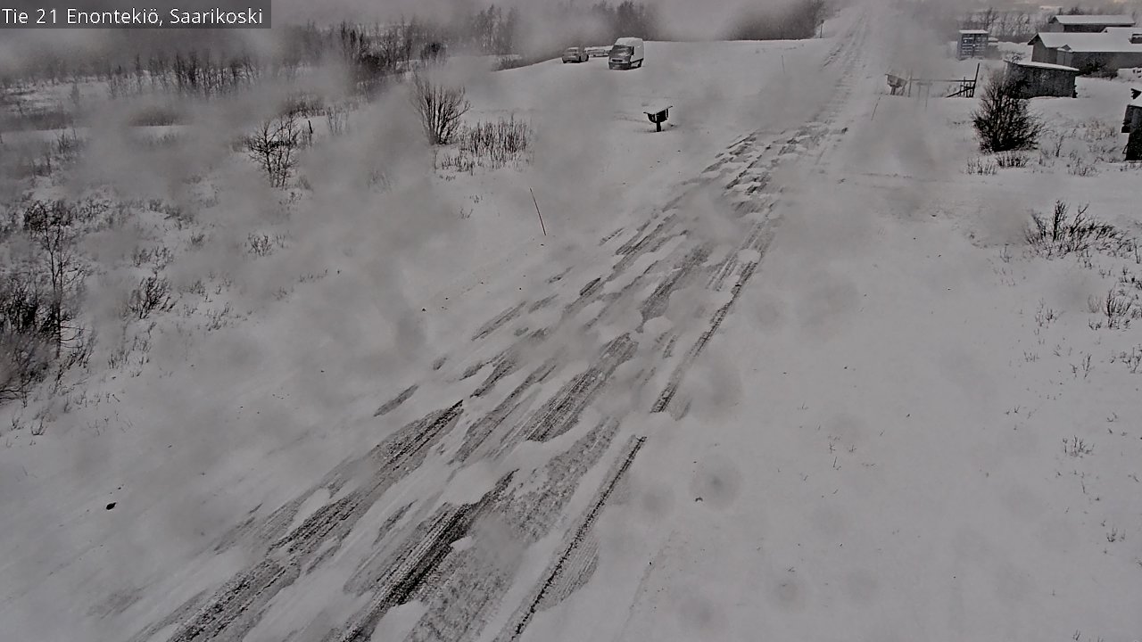 Weather Camera Image Väg 21 Enontekis, Saarikoski, Enontekiö, Lappi