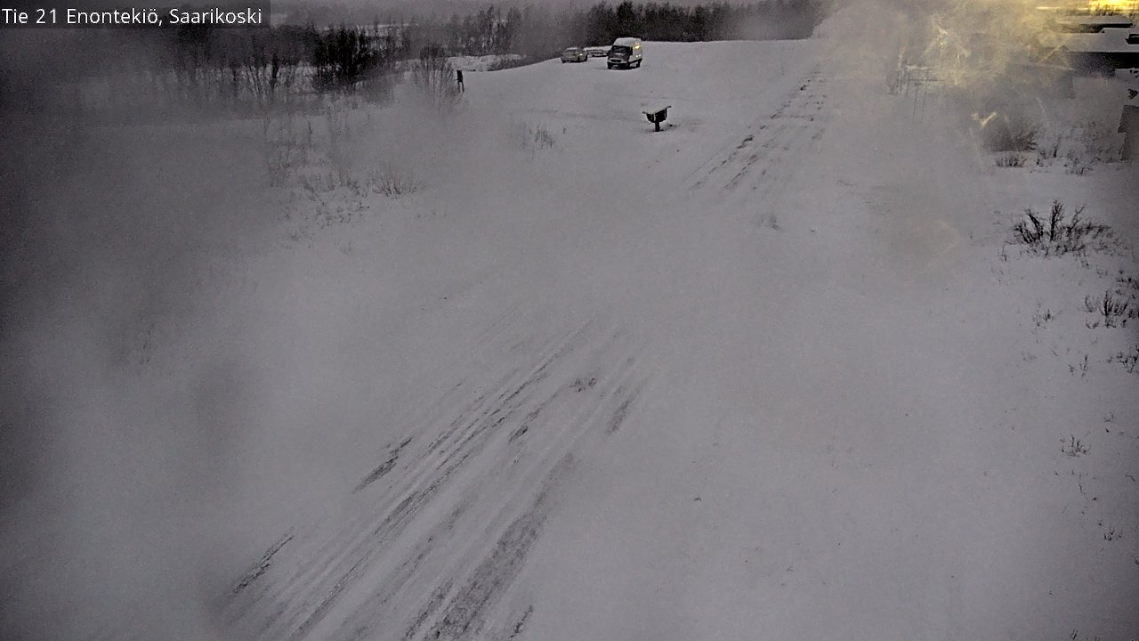 Weather Camera Image Väg 21 Enontekis, Saarikoski, Enontekiö, Lappi
