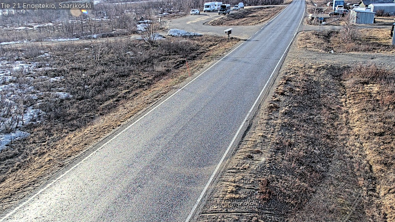 Weather Camera Image Väg 21 Enontekis, Saarikoski, Enontekiö, Lappi