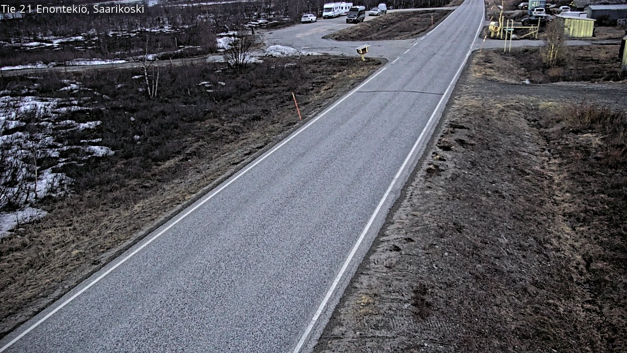 Weather Camera Image Väg 21 Enontekis, Saarikoski, Enontekiö, Lappi
