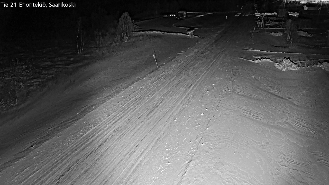 Weather Camera Image Väg 21 Enontekis, Saarikoski, Enontekiö, Lappi