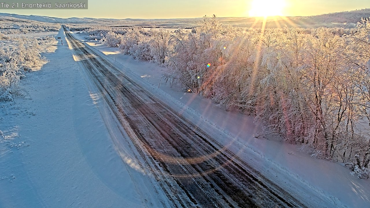 Weather Camera Image Väg 21 Enontekis, Saarikoski, Enontekiö, Lappi