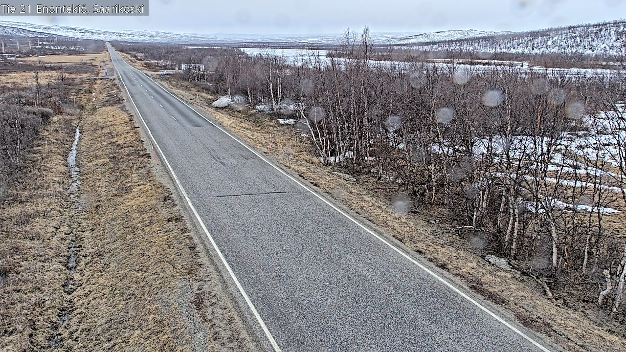 Weather Camera Image Väg 21 Enontekis, Saarikoski, Enontekiö, Lappi