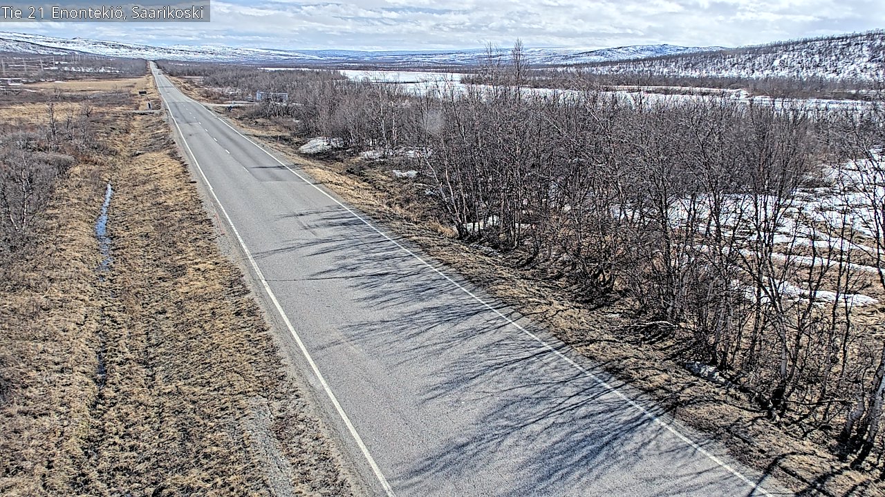 Weather Camera Image Väg 21 Enontekis, Saarikoski, Enontekiö, Lappi