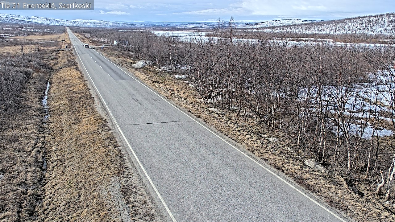Weather Camera Image Väg 21 Enontekis, Saarikoski, Enontekiö, Lappi