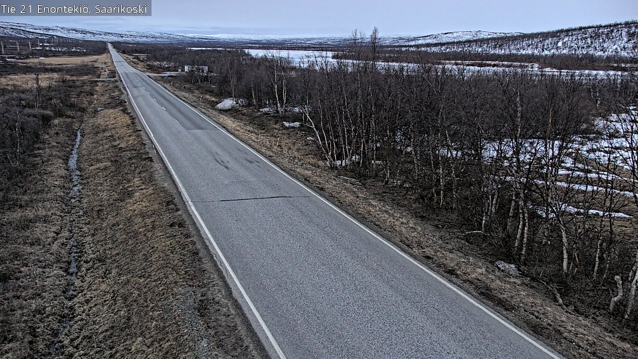 Weather Camera Image Väg 21 Enontekis, Saarikoski, Enontekiö, Lappi