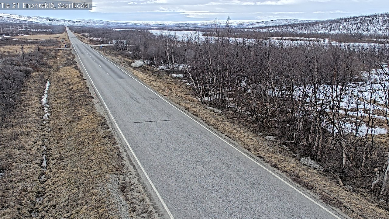 Weather Camera Image Väg 21 Enontekis, Saarikoski, Enontekiö, Lappi
