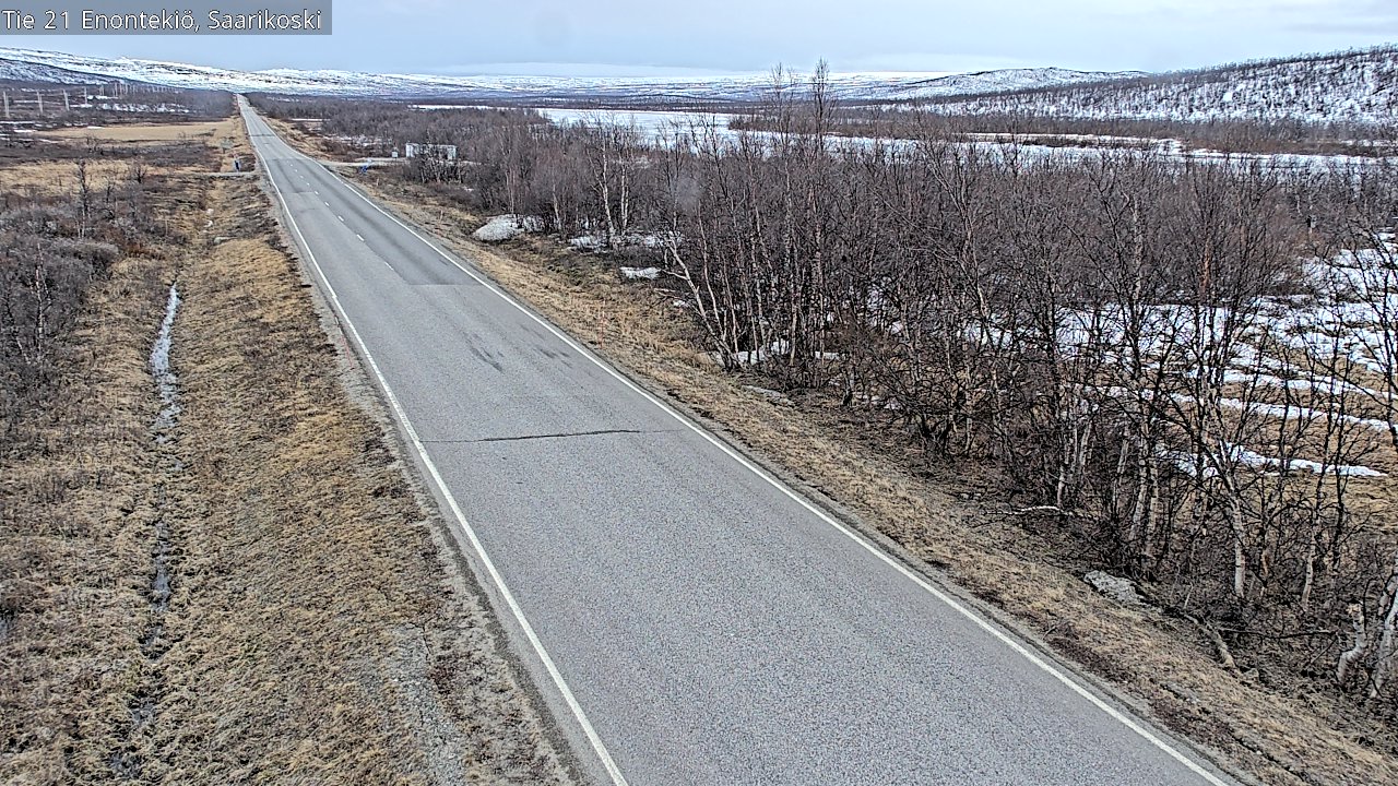 Weather Camera Image Väg 21 Enontekis, Saarikoski, Enontekiö, Lappi