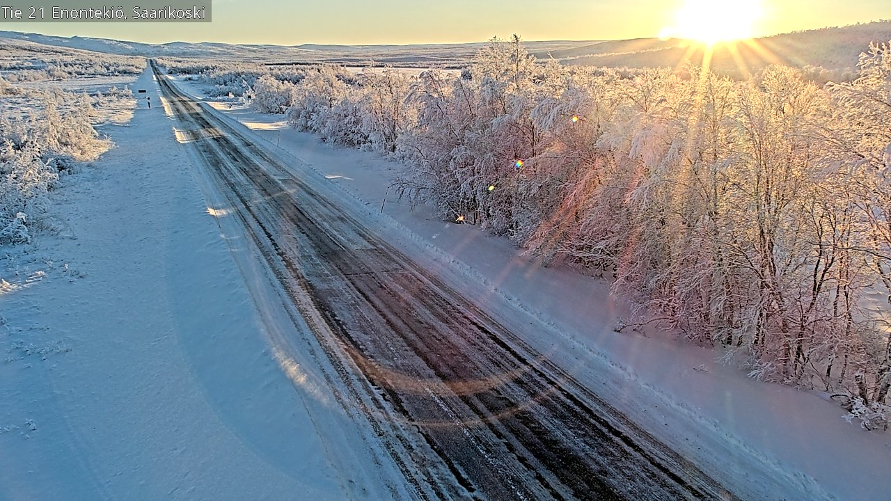 Weather Camera Image Väg 21 Enontekis, Saarikoski, Enontekiö, Lappi
