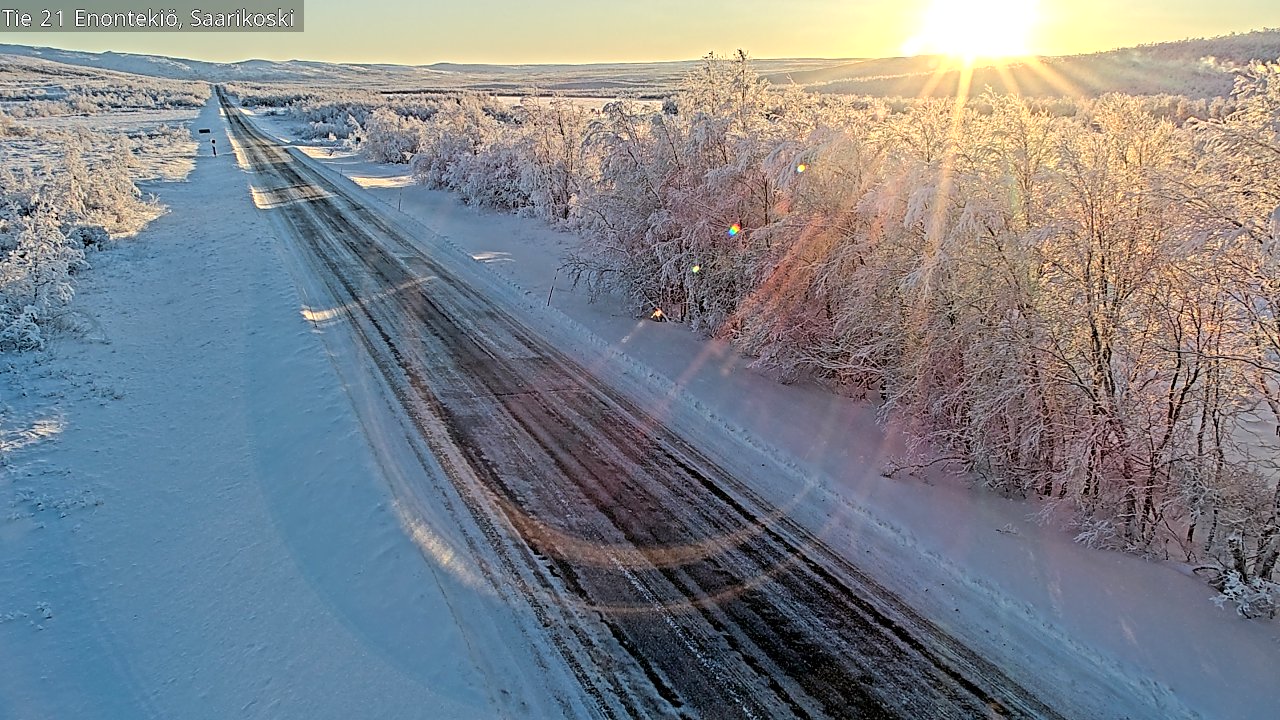 Weather Camera Image Väg 21 Enontekis, Saarikoski, Enontekiö, Lappi