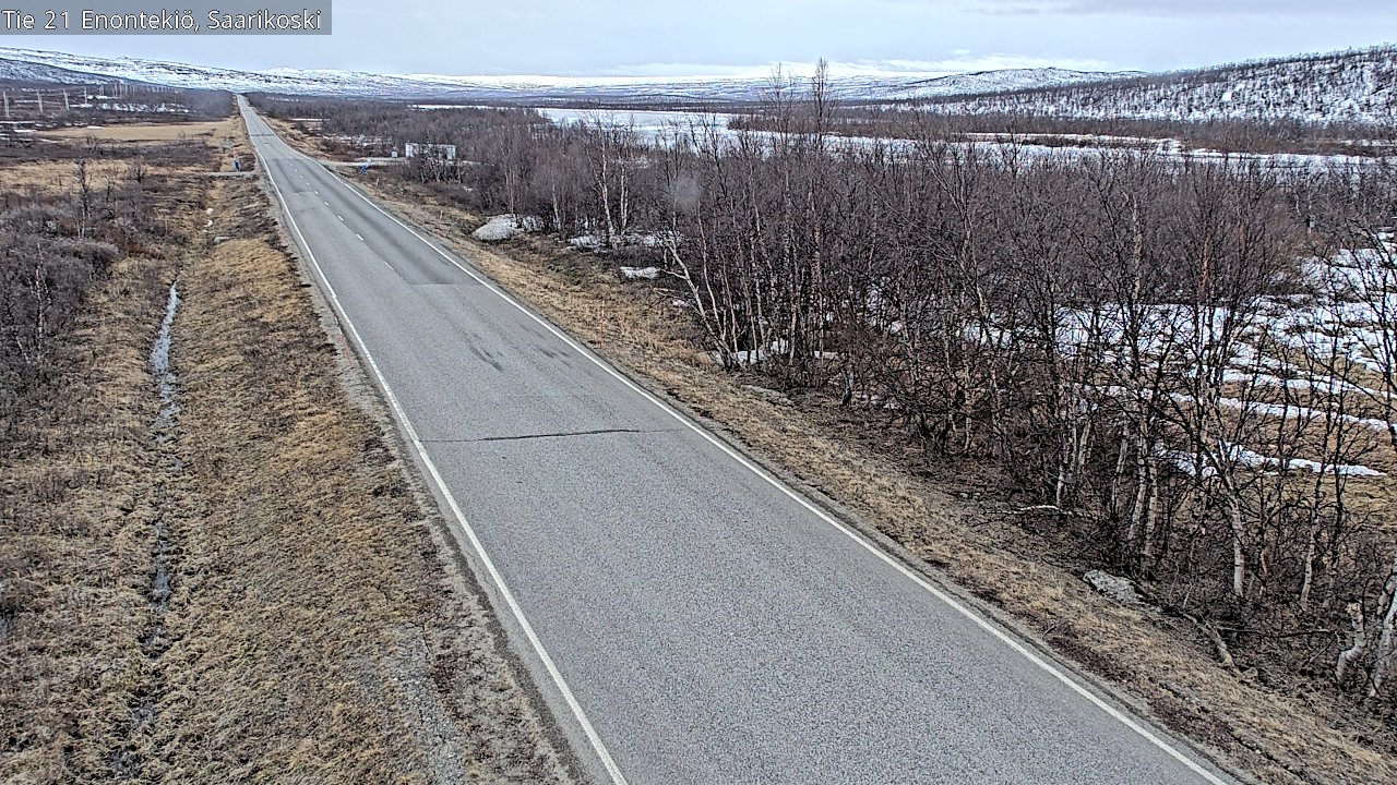 Weather Camera Image Väg 21 Enontekis, Saarikoski, Enontekiö, Lappi