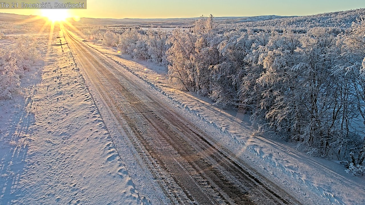 Weather Camera Image Road 21 Enontekiö, Saarikoski, Enontekiö, Lappi