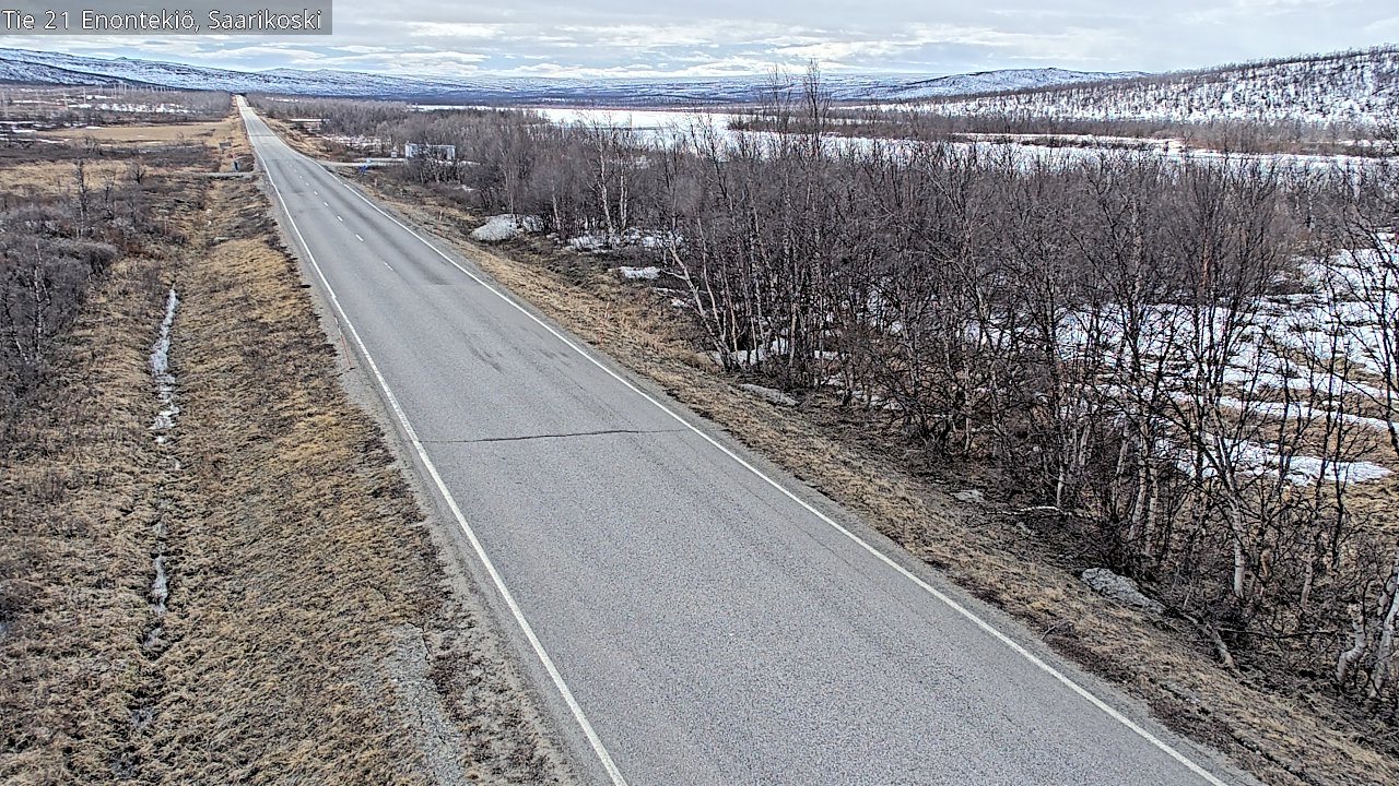Weather Camera Image Väg 21 Enontekis, Saarikoski, Enontekiö, Lappi