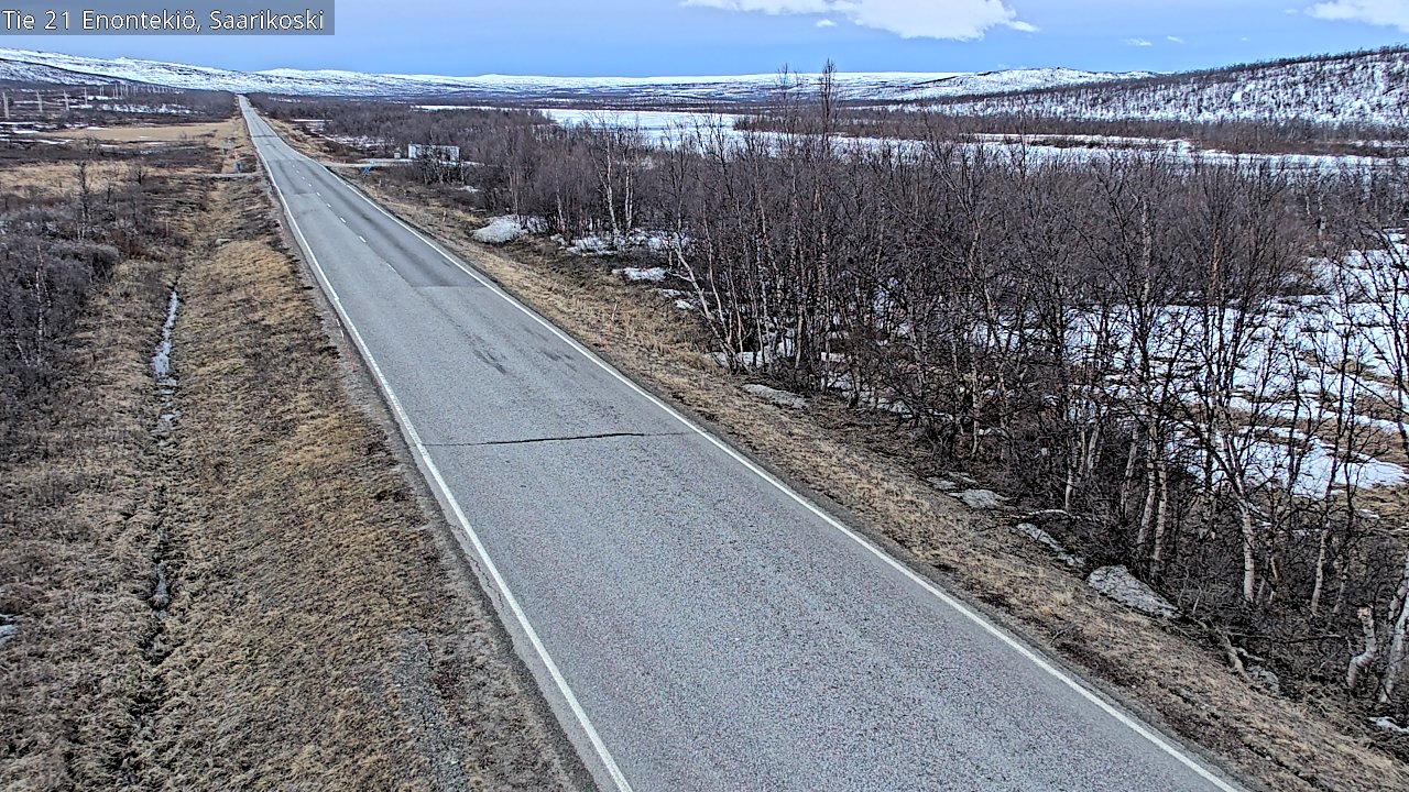 Weather Camera Image Väg 21 Enontekis, Saarikoski, Enontekiö, Lappi
