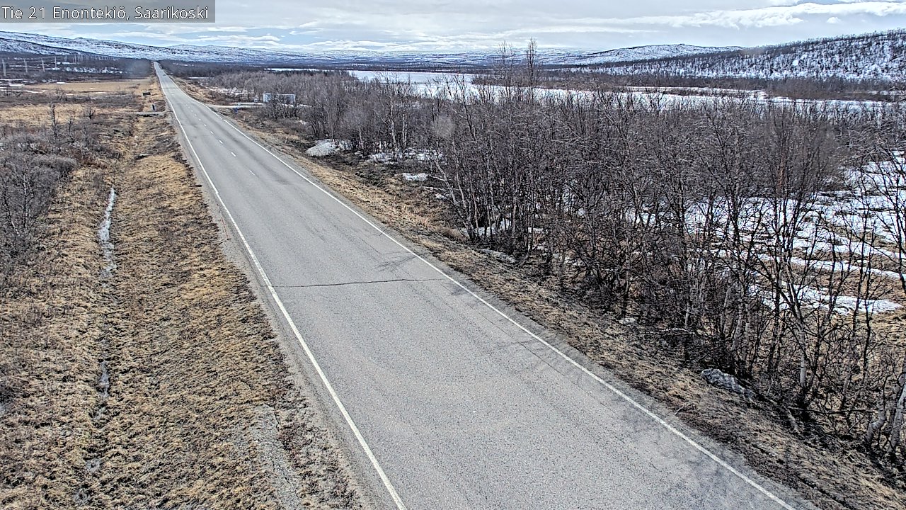 Weather Camera Image Väg 21 Enontekis, Saarikoski, Enontekiö, Lappi