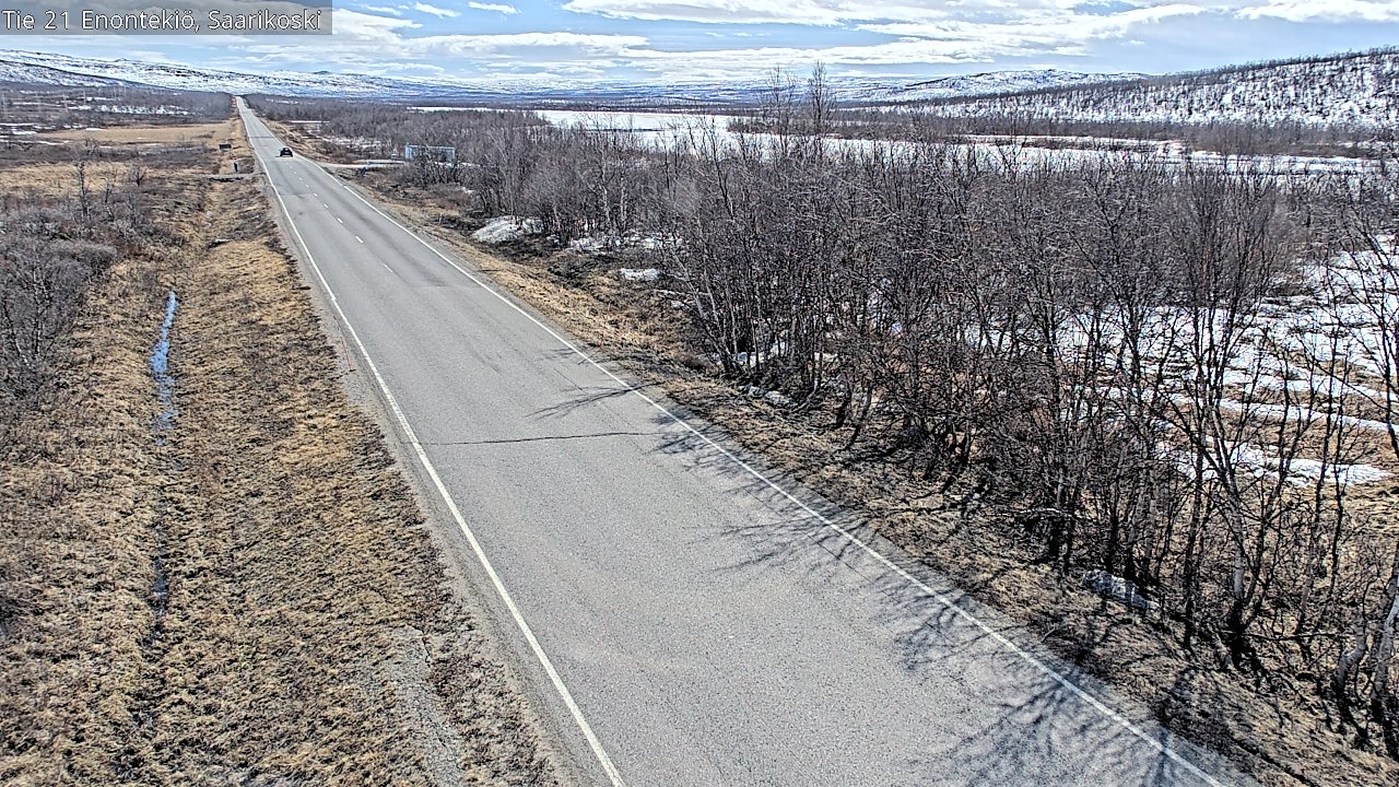 Weather Camera Image Väg 21 Enontekis, Saarikoski, Enontekiö, Lappi