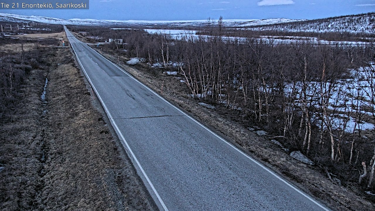Weather Camera Image Väg 21 Enontekis, Saarikoski, Enontekiö, Lappi