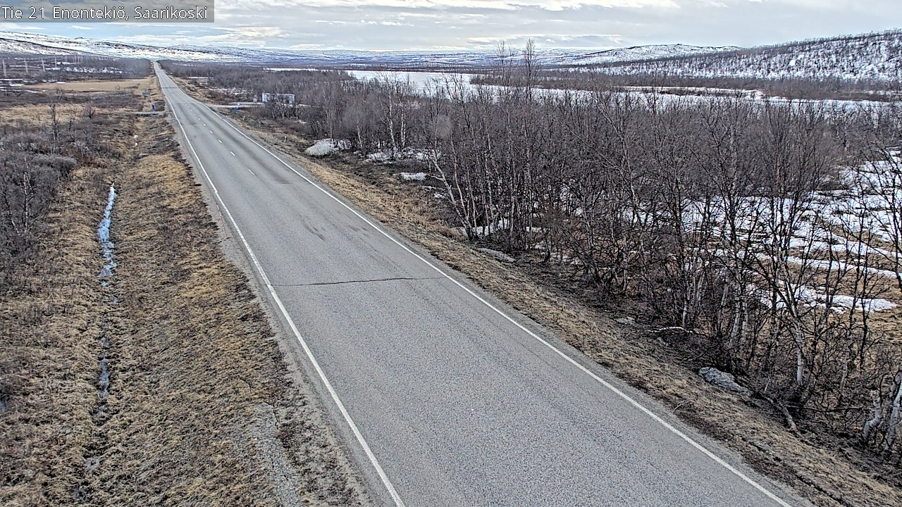 Weather Camera Image Väg 21 Enontekis, Saarikoski, Enontekiö, Lappi
