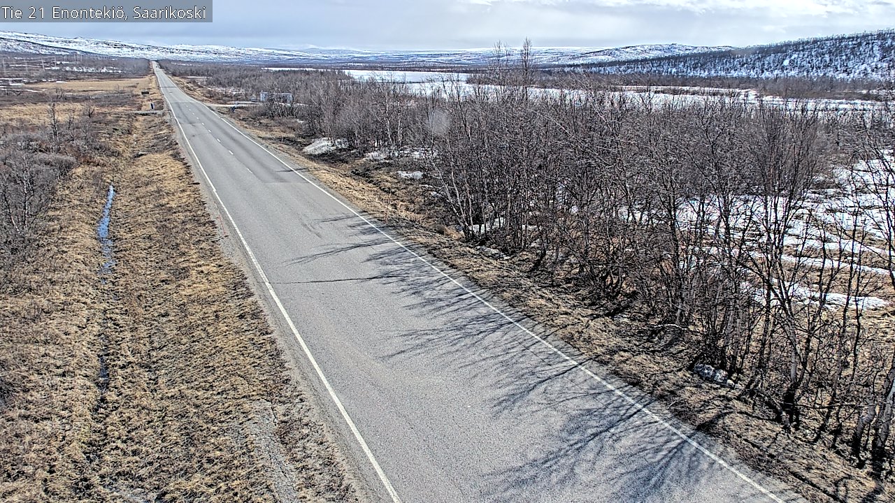 Weather Camera Image Väg 21 Enontekis, Saarikoski, Enontekiö, Lappi